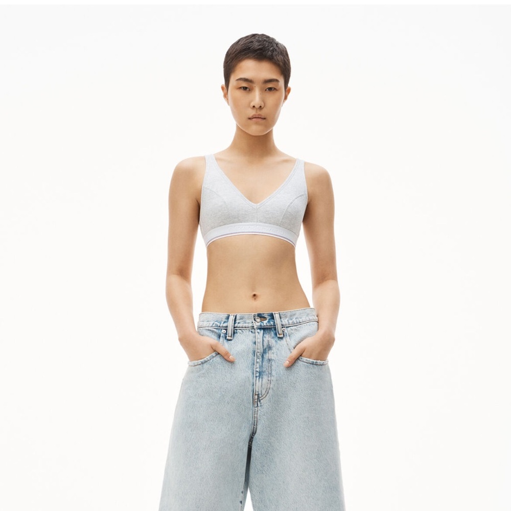 Alexanderwang v-neck bralette in ribbed jersey- brand new - sizes L and XL